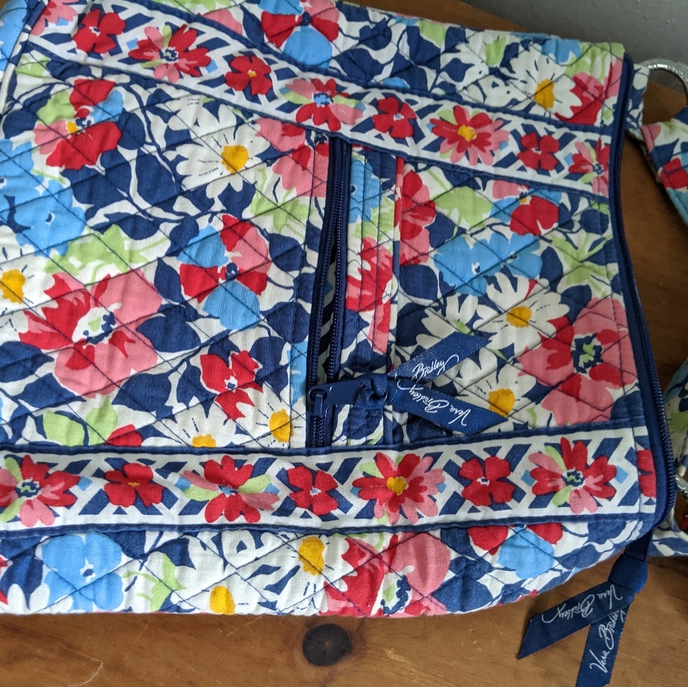 Vera Bradley Blue, Red and Yellow Tote Bag - Picture 2 of 3